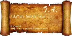 Tóth Antónia névjegykártya