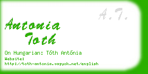 antonia toth business card